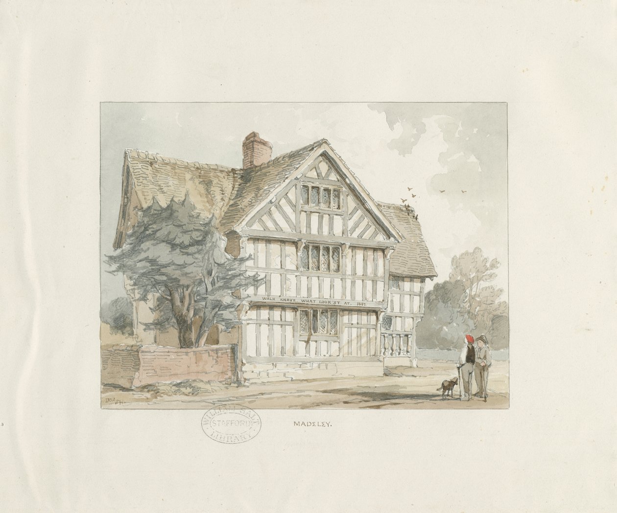 Madeley - Old House: akvarell festmény alkotó: Thomas Peploe Wood