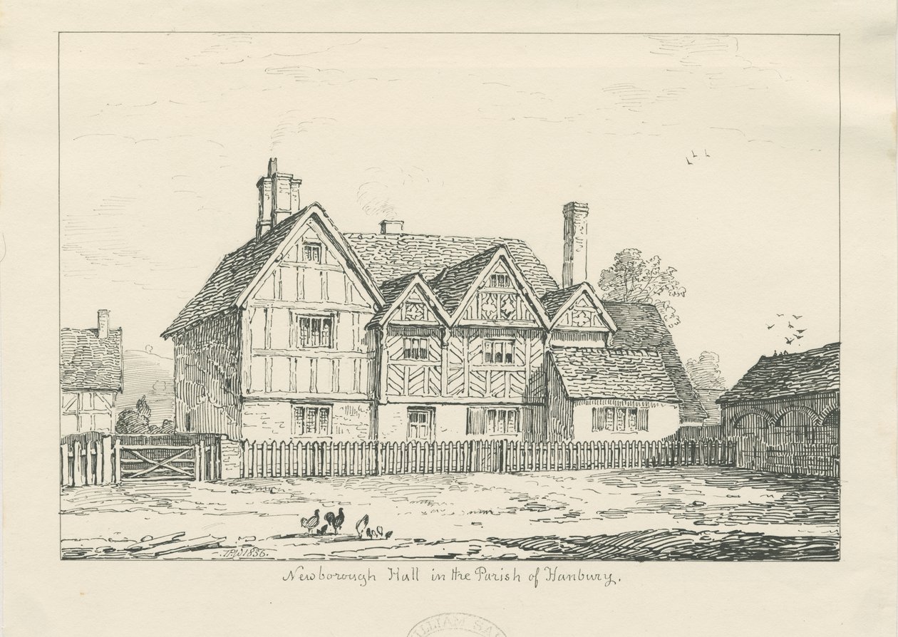 Newborough Hall: tollrajz, 1836 alkotó: Thomas Peploe Wood