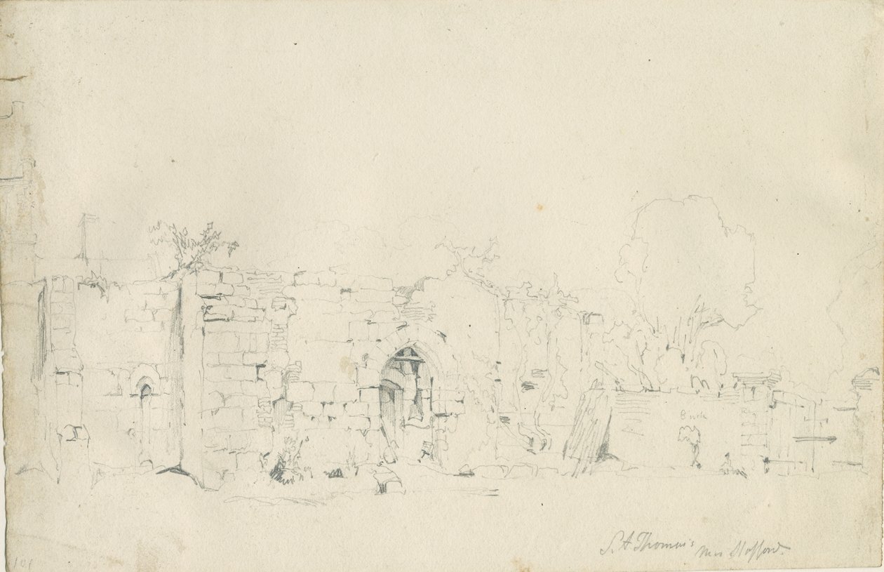 Stafford – St. Thomas [priory]: ceruzarajz, nd [1839] (rajz) alkotó: Thomas Peploe Wood