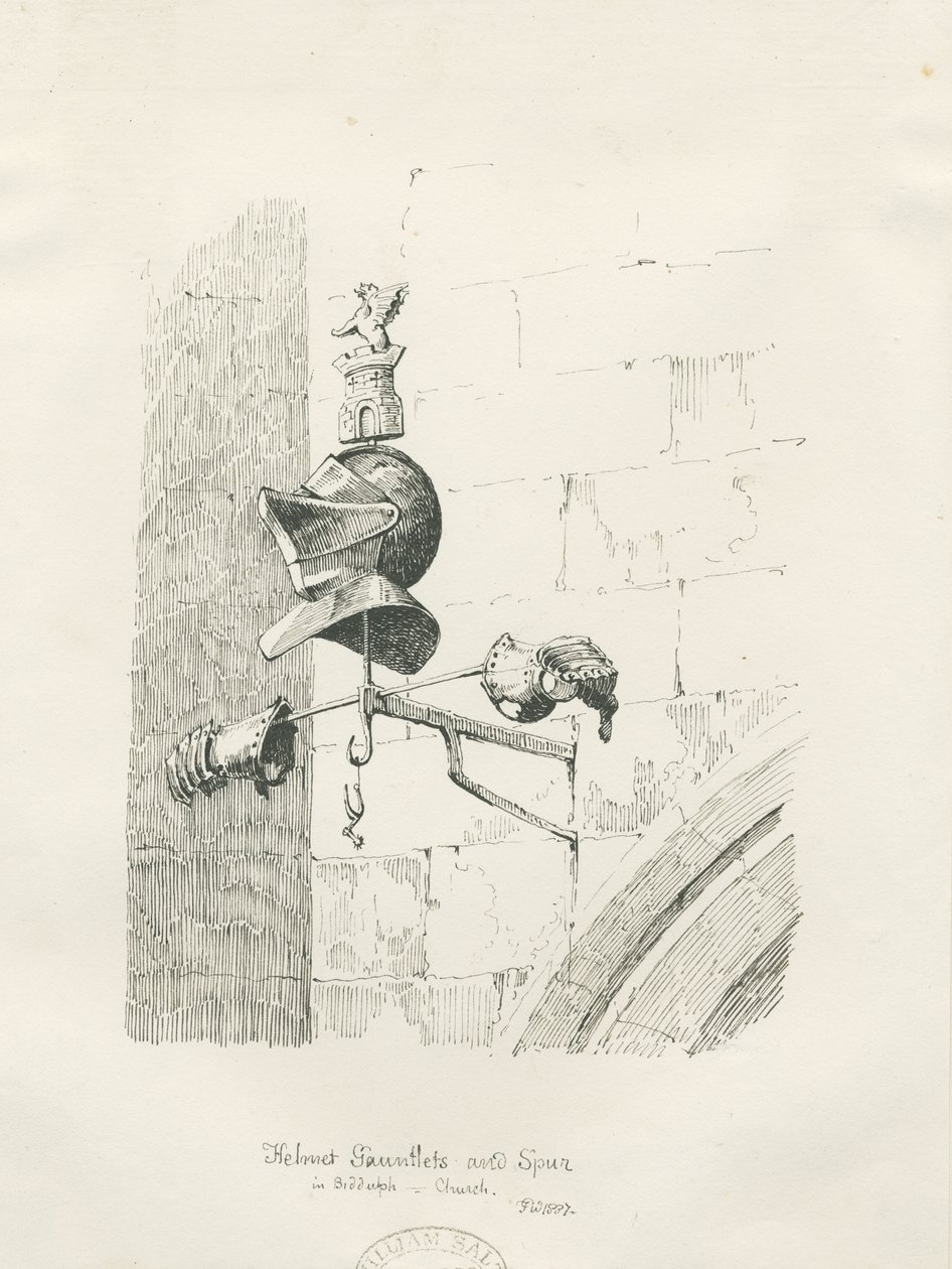 Sír a Biddulph templomban - William Bowyer: toll- és tusrajz alkotó: Thomas Peploe Wood