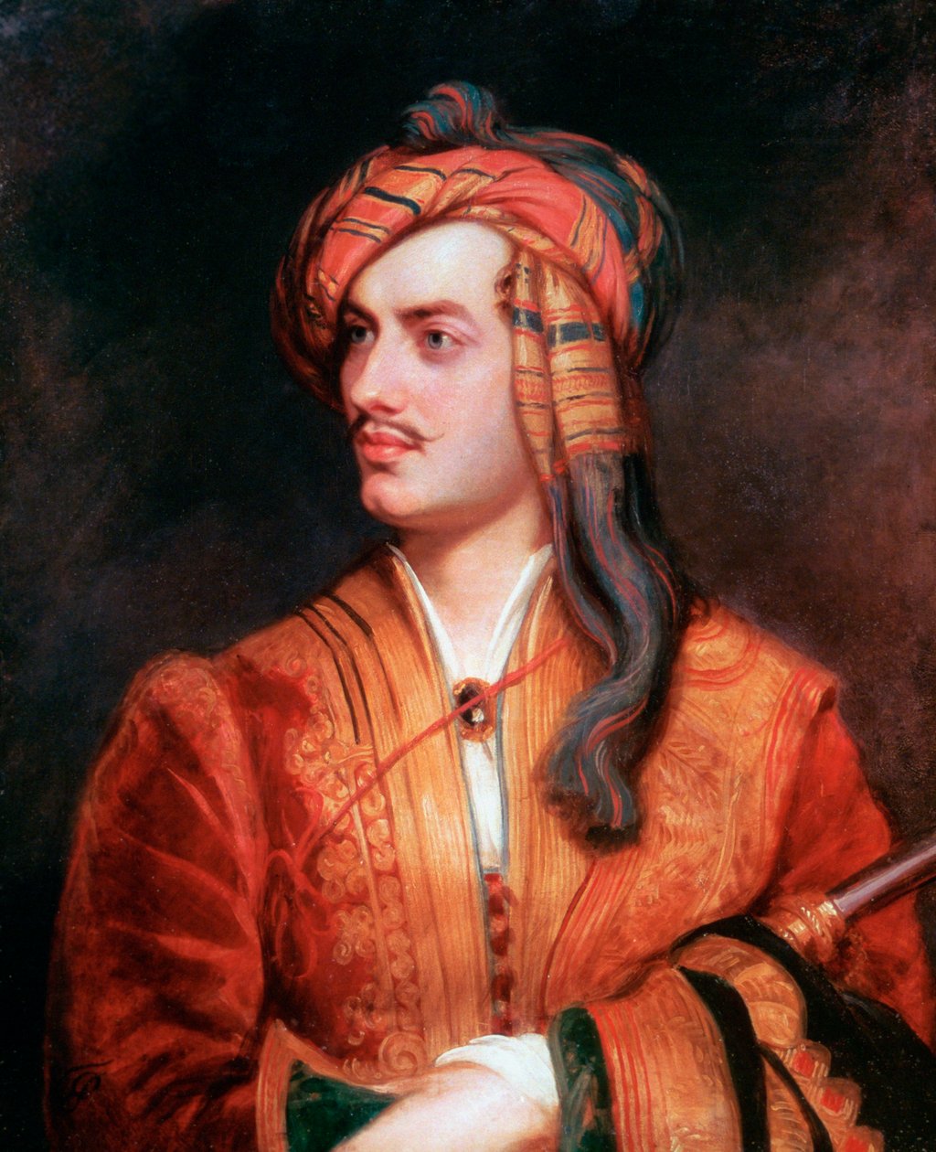 Byron of Rochdale albán ruhában, 1813 alkotó: Thomas Phillips