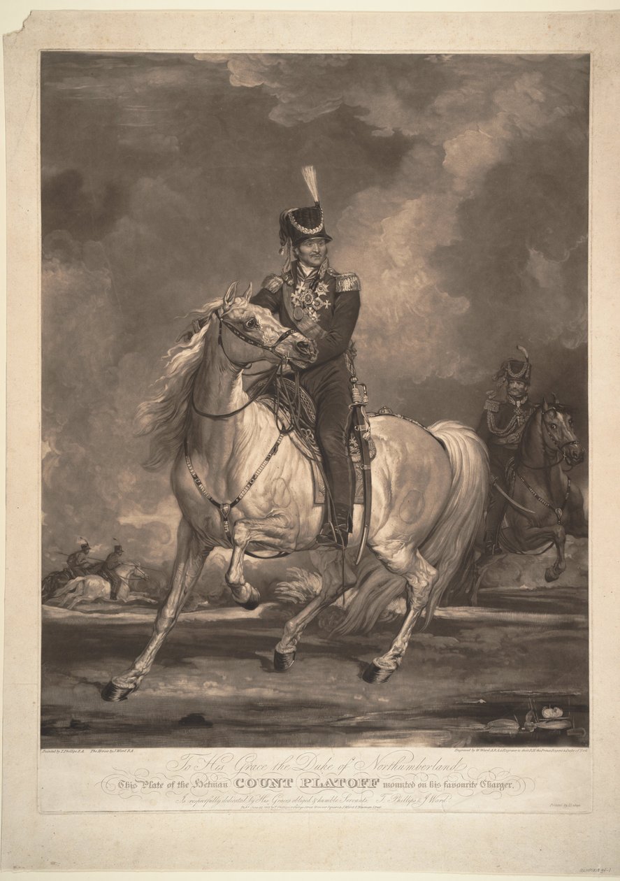Matvej Ivanovics Platov gróf portréja 1757-1818, 1815 alkotó: Thomas Phillips