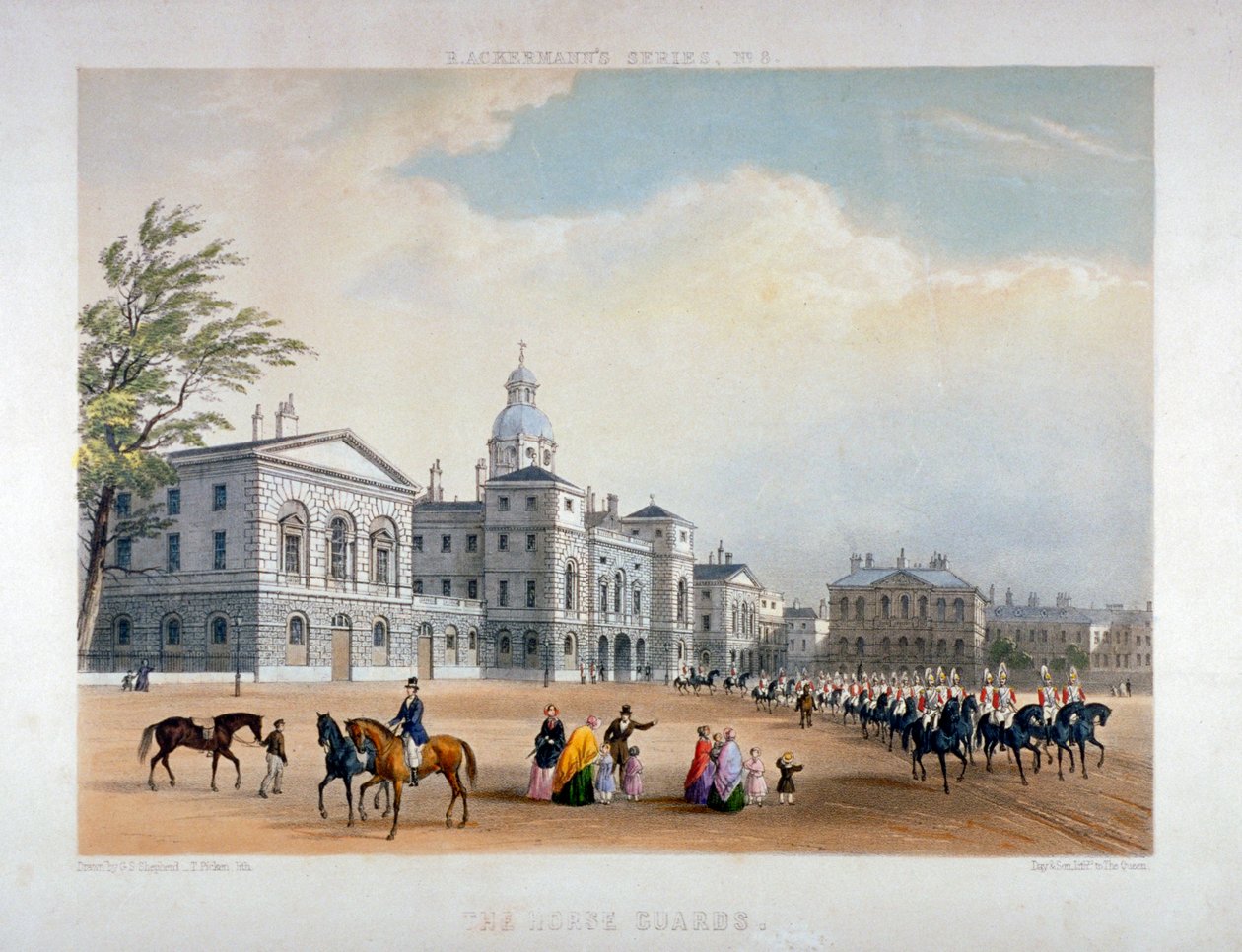 Horse Guards, Westminster, London, 1851 alkotó: Thomas Picken