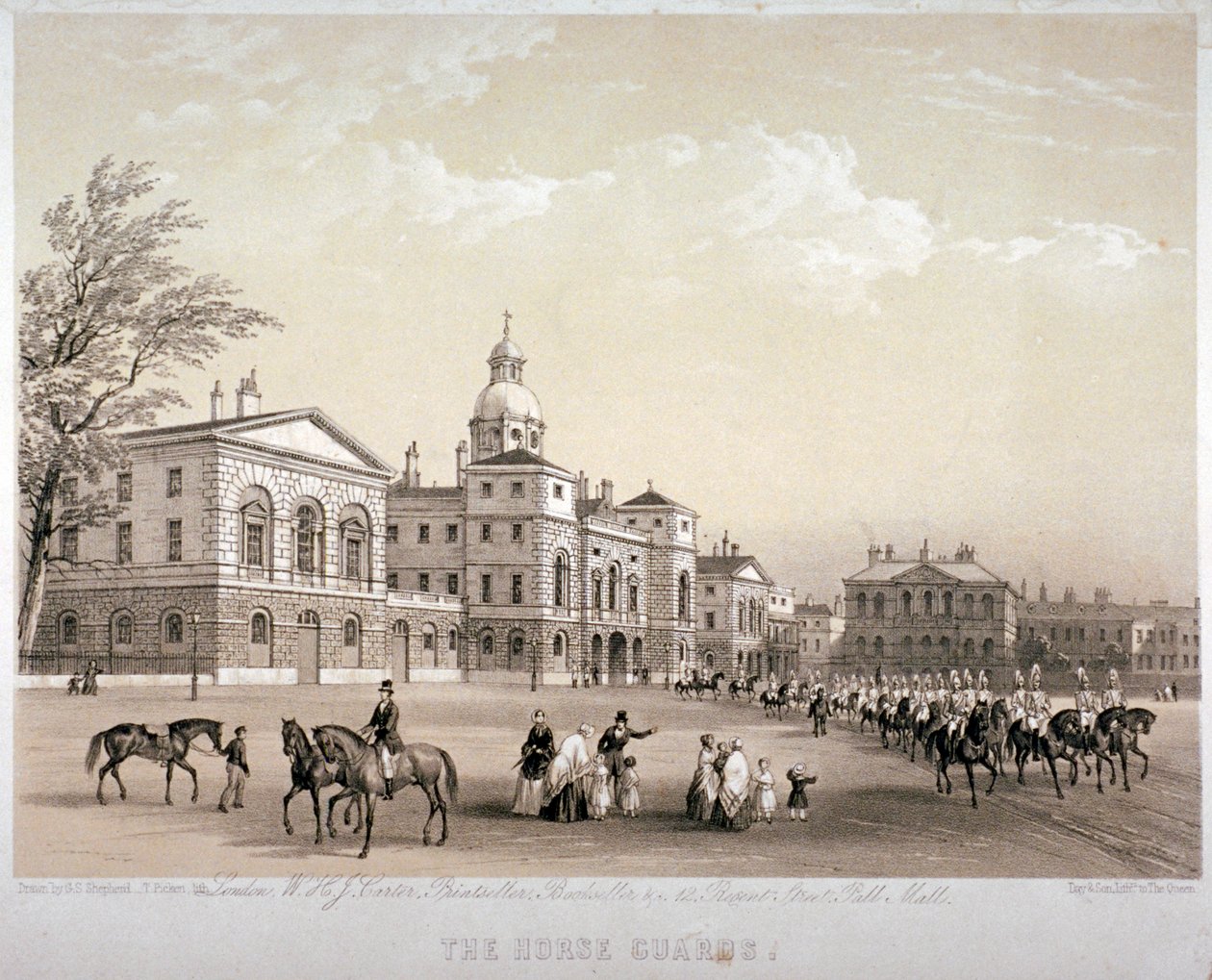 Horse Guards, Westminster, London, 1851 alkotó: Thomas Picken