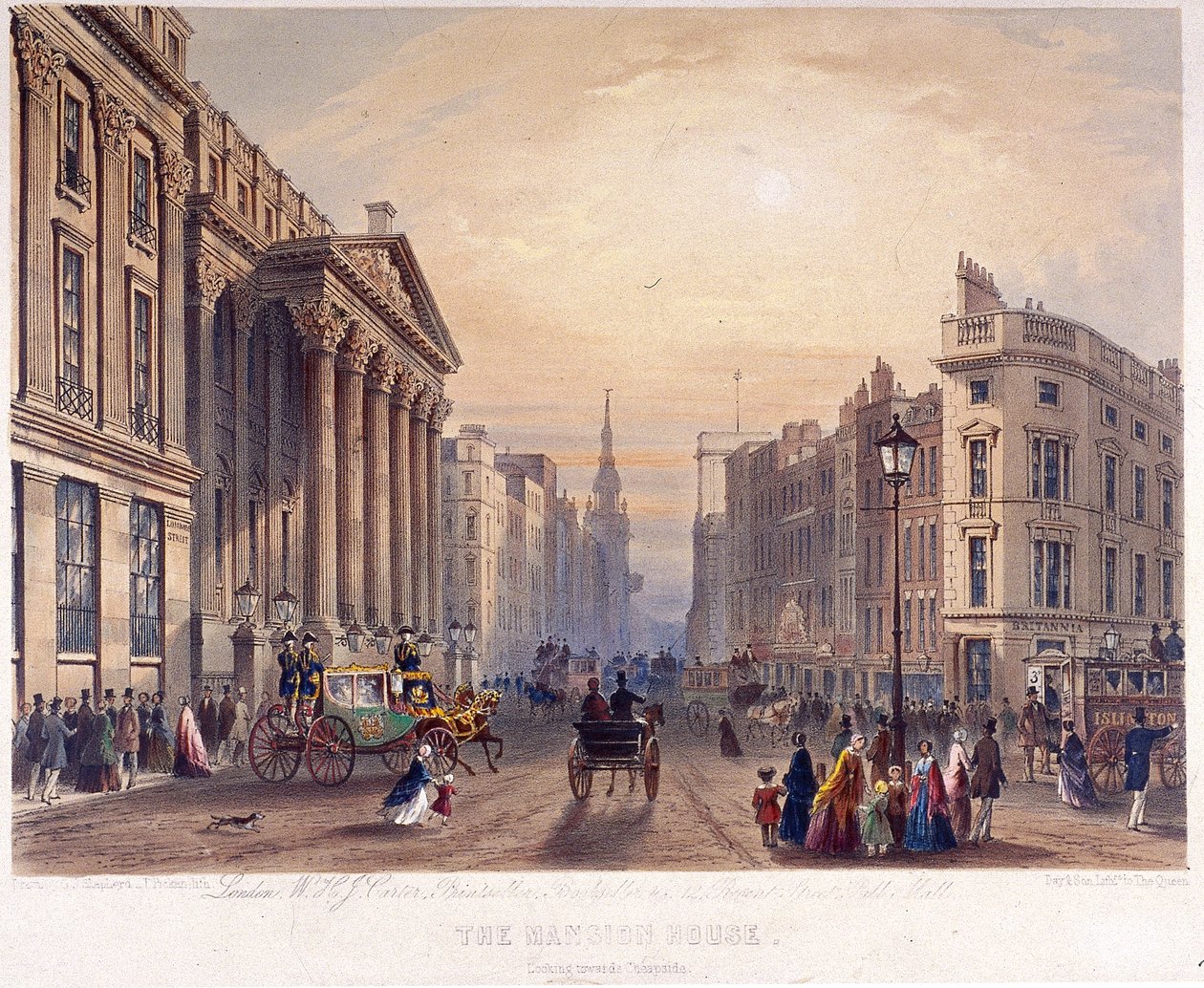 A kastély külseje, London, 1851 alkotó: Thomas Picken