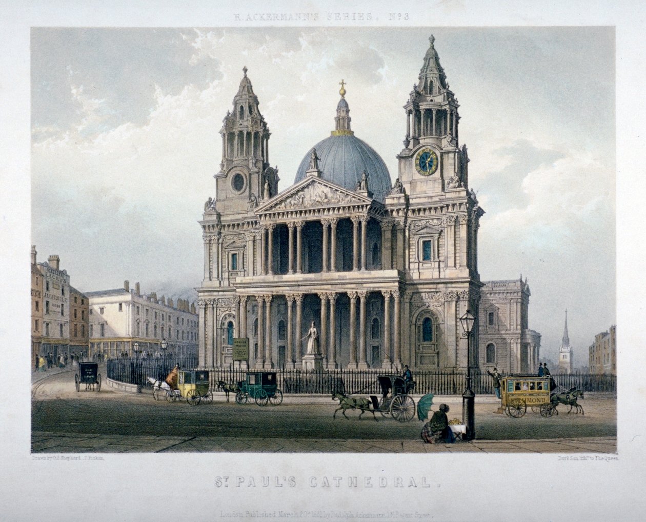 Szent Pál-székesegyház, London City, 1851 alkotó: Thomas Picken