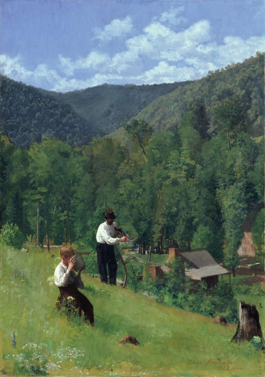A gazda és fia aratáskor, 1879 alkotó: Thomas Pollock Anschutz