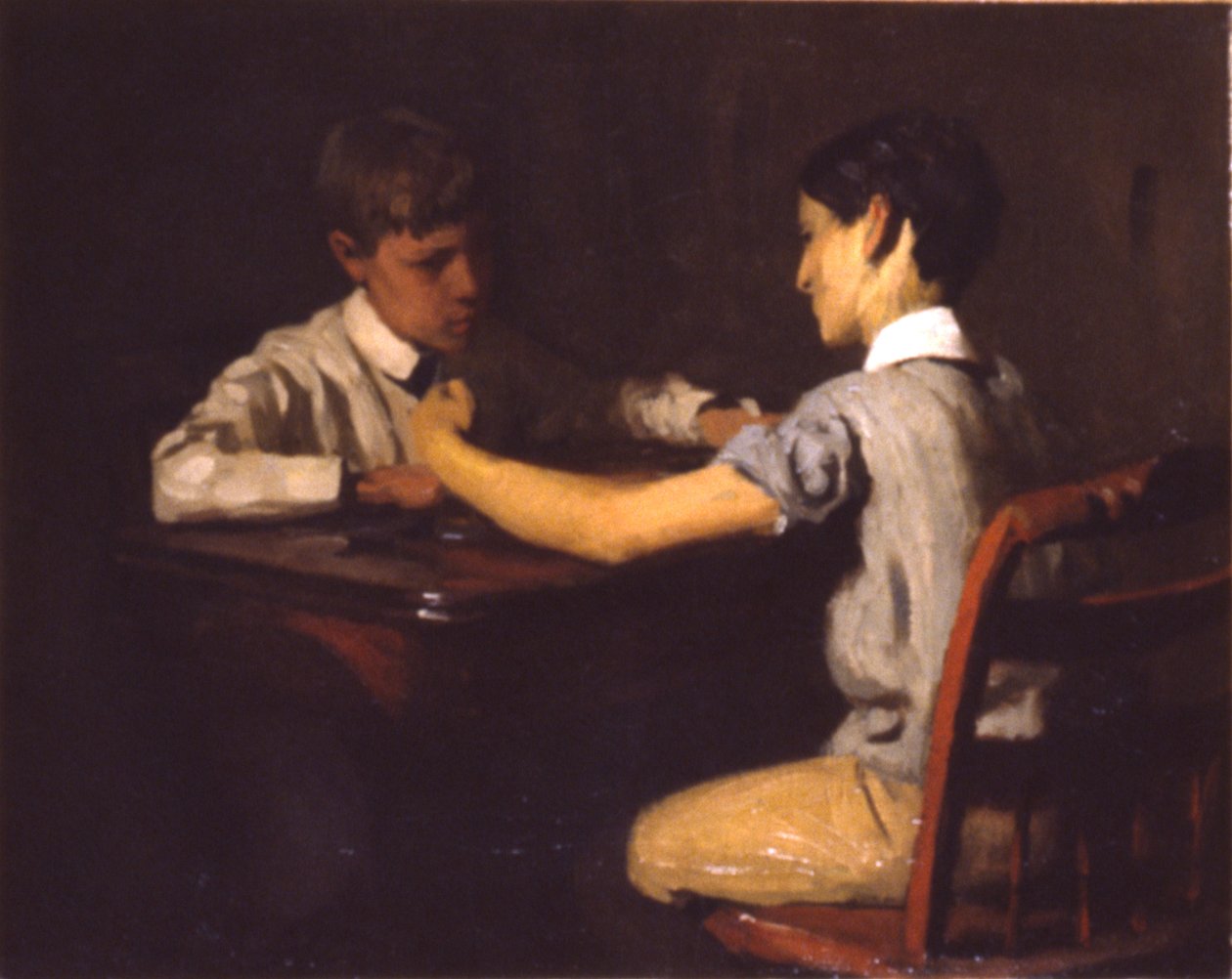 Dámajátékosok, kb. 1895. alkotó: Thomas Pollock Anshutz