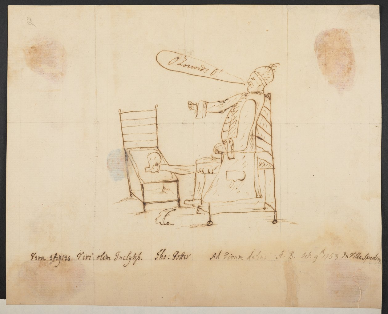 Thomas Potter MP önarcképe, Add MS 30867 f.92 alkotó: Thomas Potter