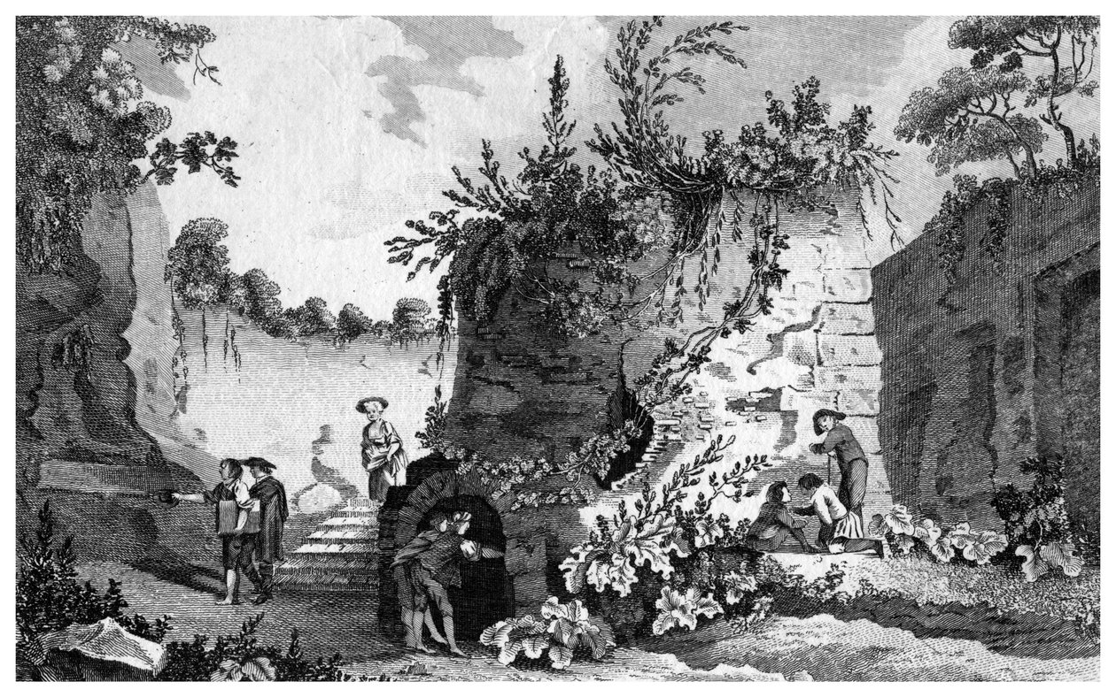 Vergilius sírja, Nápoly közelében, Olaszországban, 1788. alkotó: Thomas Prattent
