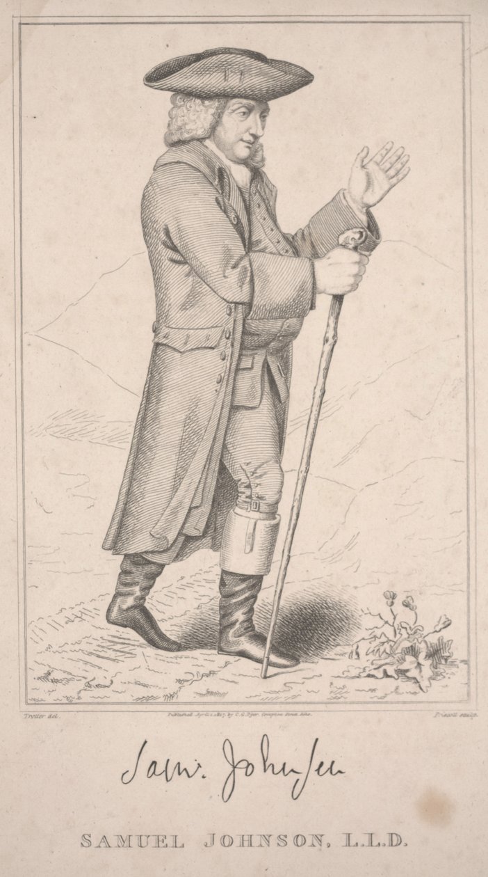 Samuel Johnson, Felvidéki körútján 1773-ban alkotó: Thomas Priscott