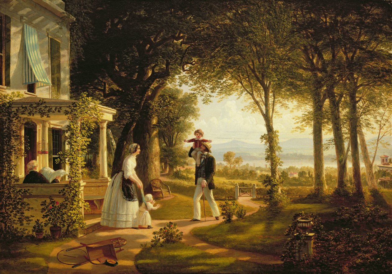 A család otthona, 1852 alkotó: Thomas Pritchard Rossiter