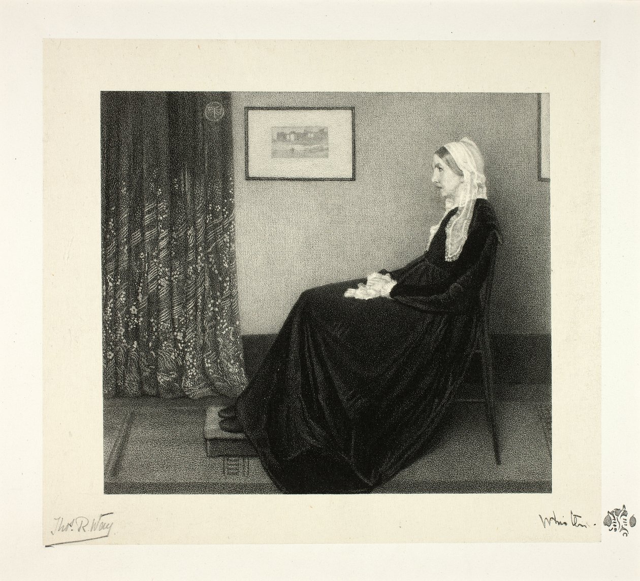Szürke és fekete színű elrendezés: Whistler után. alkotó: Thomas Robert Way