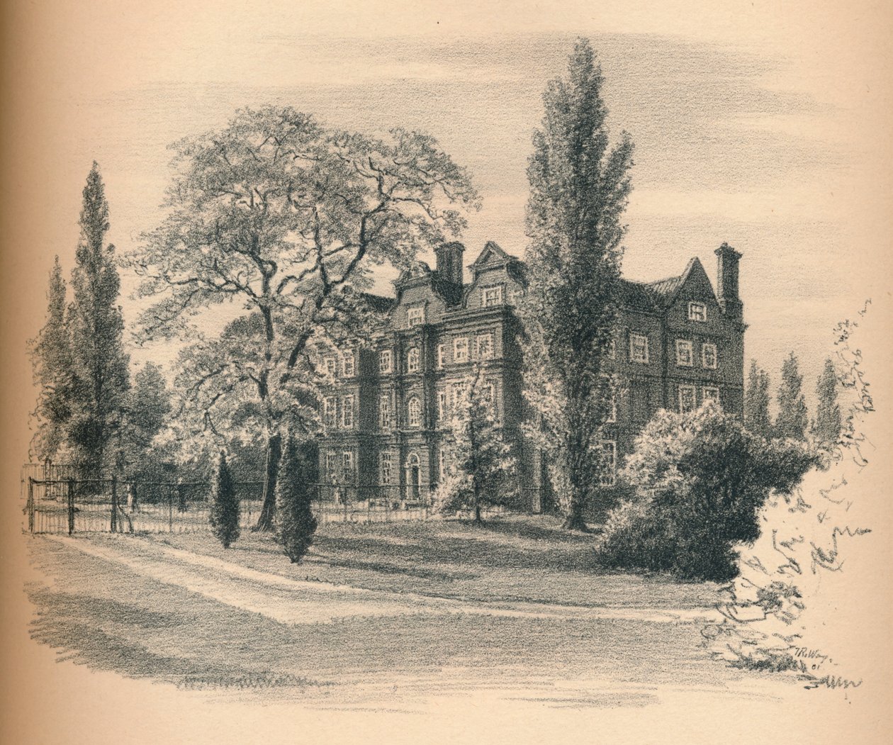 A Kew-palota külseje, 1902 alkotó: Thomas Robert Way