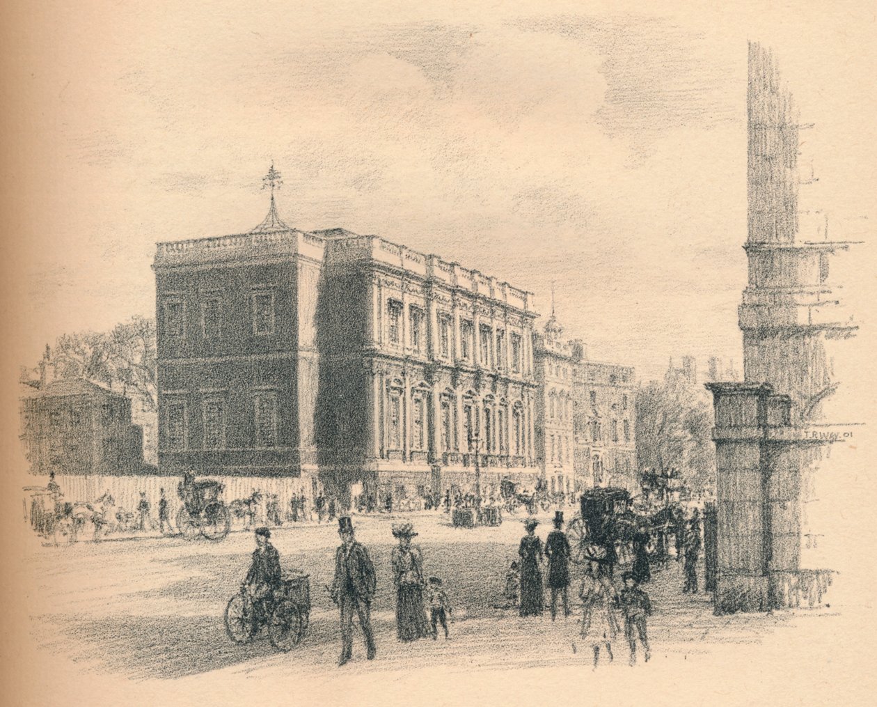 A díszterem külseje, Whitehall palota, 1902 alkotó: Thomas Robert Way