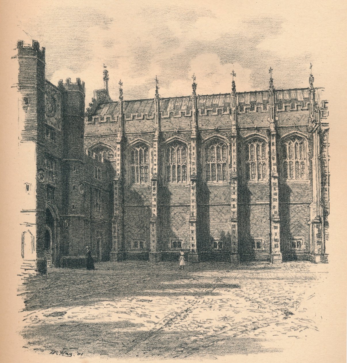 A Hampton Court Palace nagyterme, 1902 alkotó: Thomas Robert Way