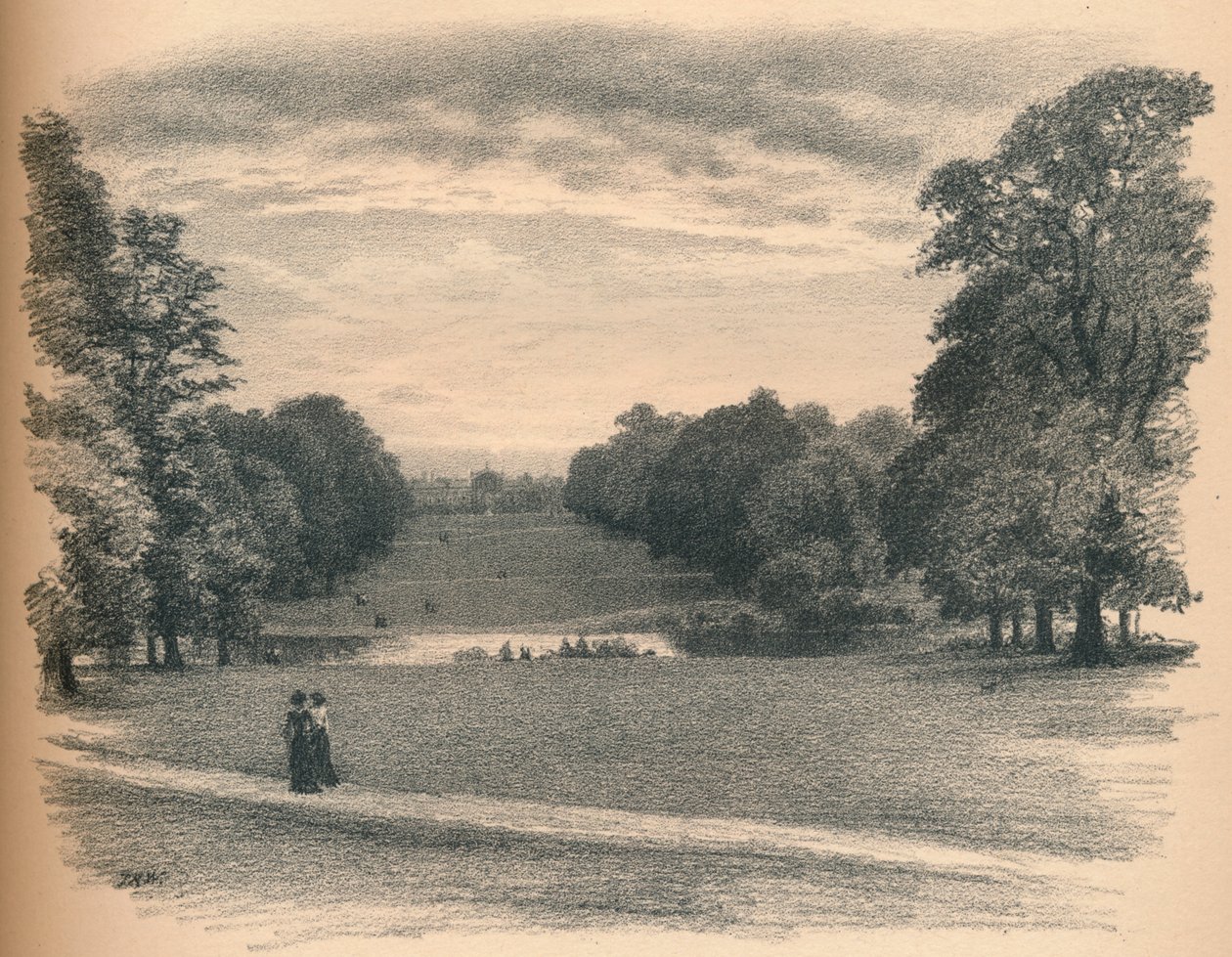 A Vista, Kensington-palota, 1902 alkotó: Thomas Robert Way