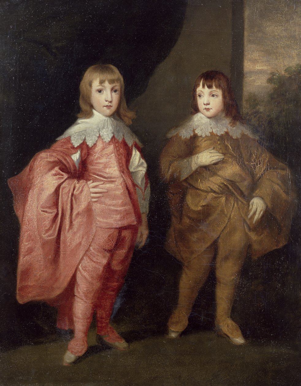 George Villiers, Buckingham hercege és testvére, Lord Francis Villiers, 1636, Van Dyck után alkotó: Thomas Robson