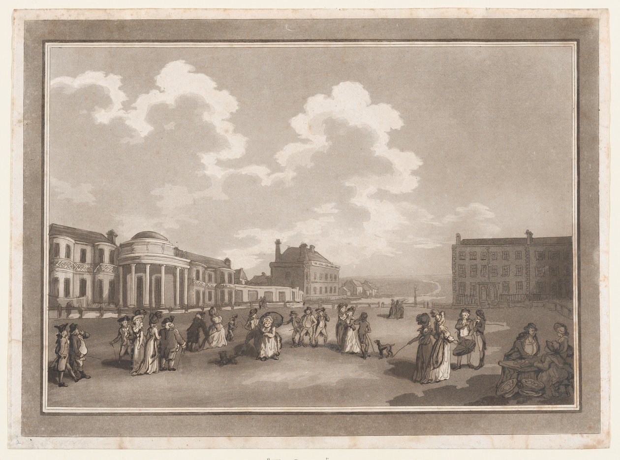 The Steine Kirándulás Brighthelmstone-ba, 1790. június 1., 1790. június 1. Alkotók: Thomas Rowlandson, Samuel Alken. alkotó: Thomas Rowlandson, Samuel Alken