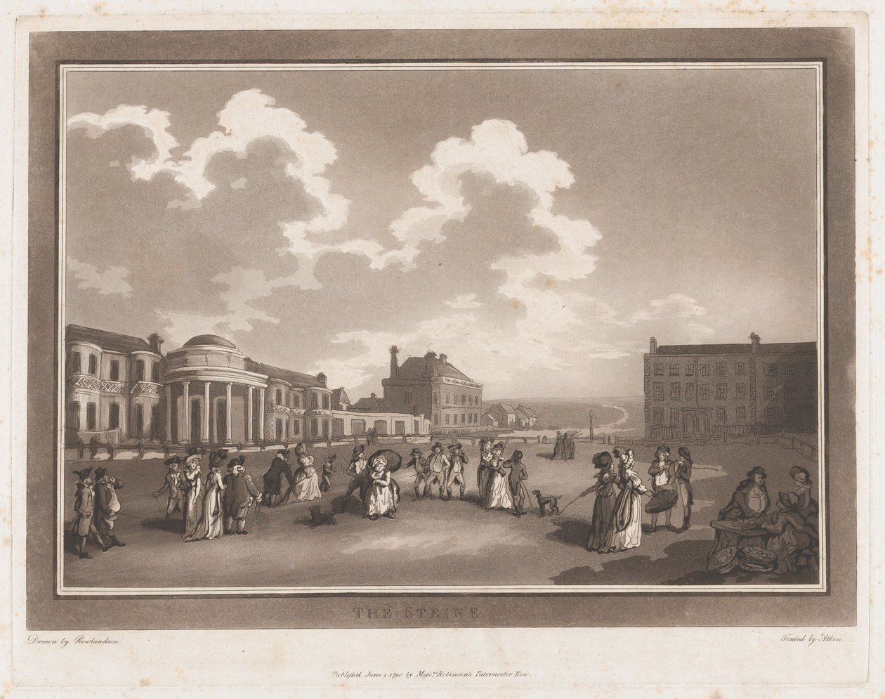 The Steine Kirándulás Brighthelmstone-ba, 1790. június 1., 1790. június 1. Alkotók: Thomas Rowlandson, Samuel Alken. alkotó: Thomas Rowlandson, Samuel Alken