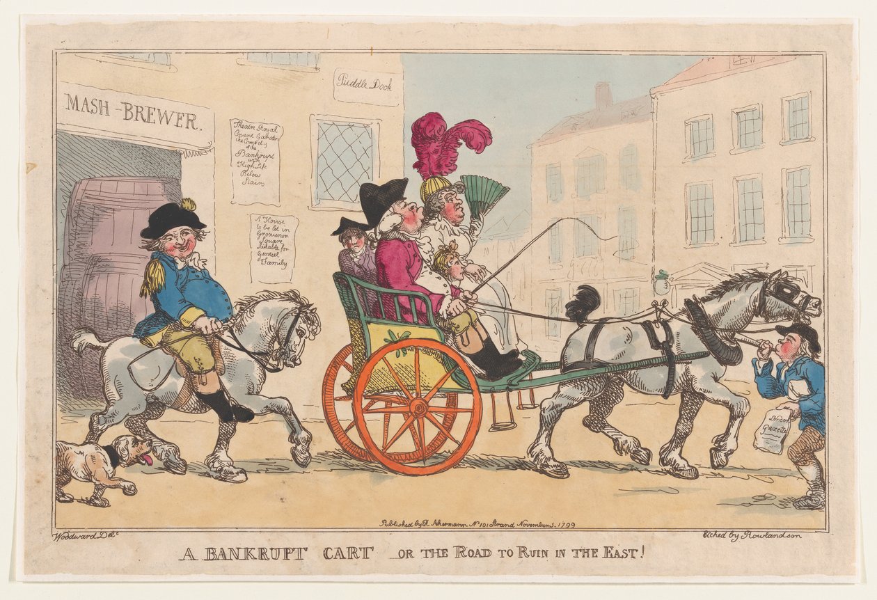 Egy csődbe ment szekér, avagy Keleten a romokhoz vezető út!, 1799. november 5., 1799. november 5. alkotó: Thomas Rowlandson