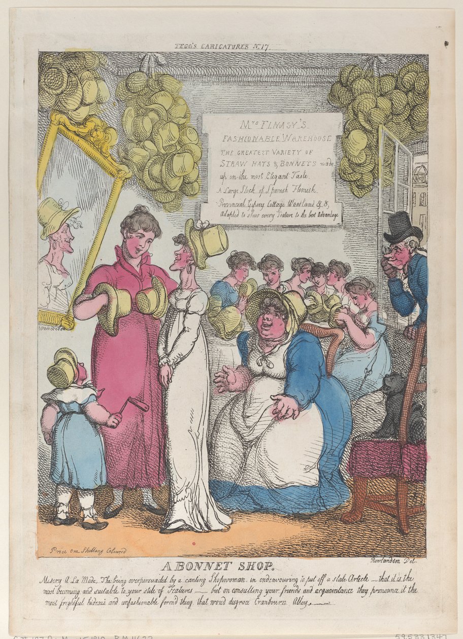 Egy motorháztetős bolt, 1810. május 15., 1810. május 15. alkotó: Thomas Rowlandson