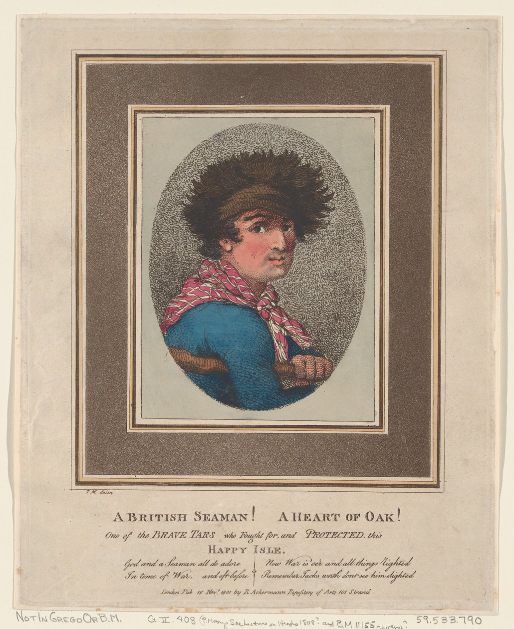 Egy brit tengerész! Egy tölgyszív!, 1801. november 15., 1801. november 15. alkotó: Thomas Rowlandson