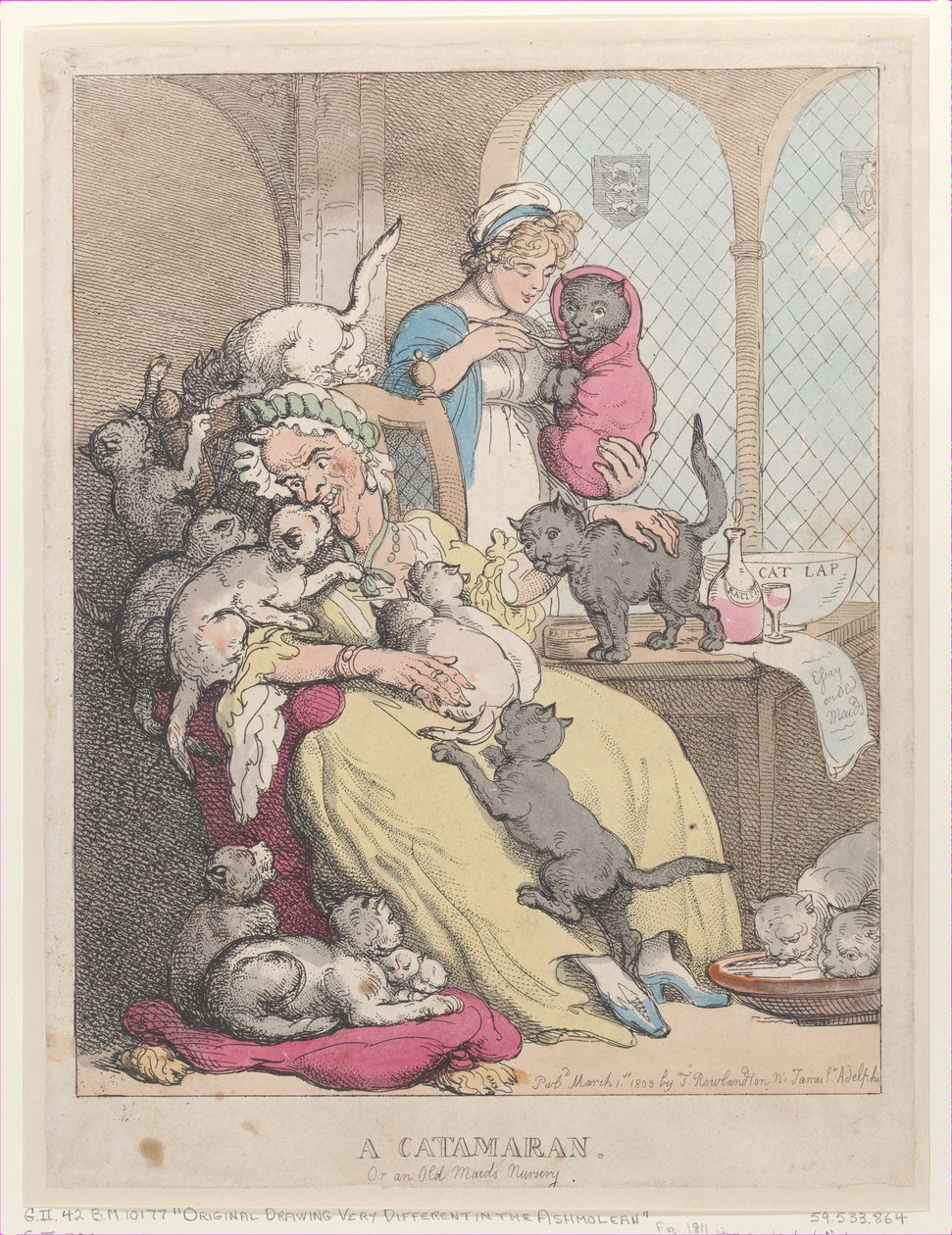 Katamarán, vagy vénlány óvoda, 1803. március 1., 1803. március 1. alkotó: Thomas Rowlandson