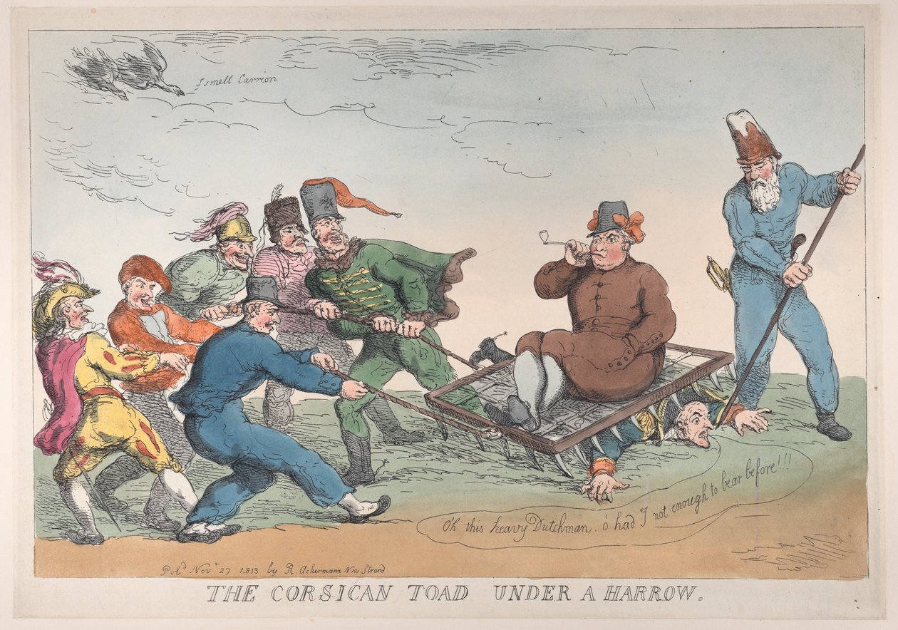 Korzikai varangy borona alatt, 1813. november 27., 1813. november 27. alkotó: Thomas Rowlandson