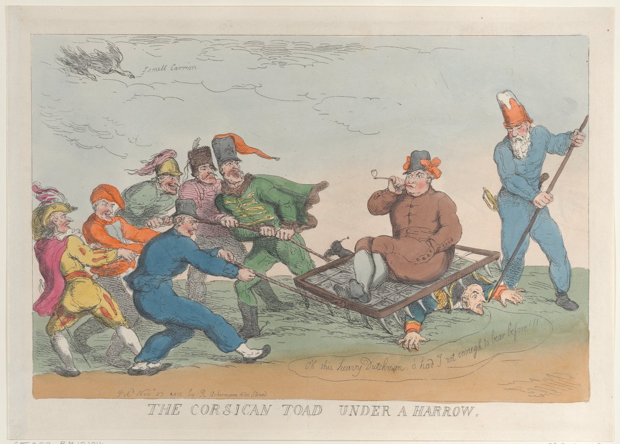 Korzikai varangy borona alatt, 1813. november 27., 1813. november 27. alkotó: Thomas Rowlandson