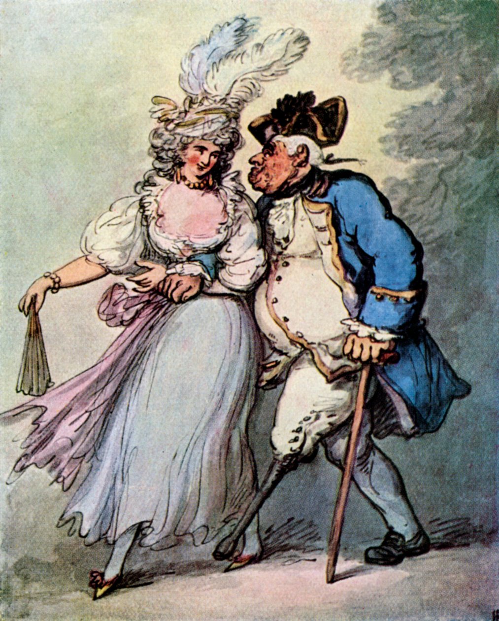 Egy francia fregatt egy angol háborús embert vontat a kikötőbe, 18. század vége – 19. század eleje, 1929. alkotó: Thomas Rowlandson