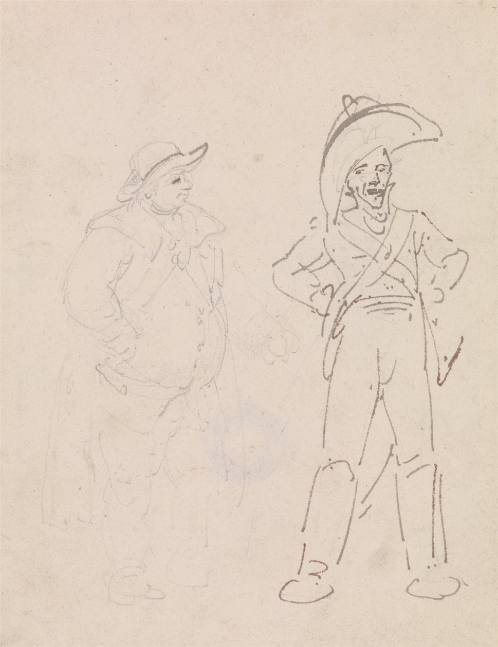 Egy csendőr és egy másik férfi alkotó: Thomas Rowlandson