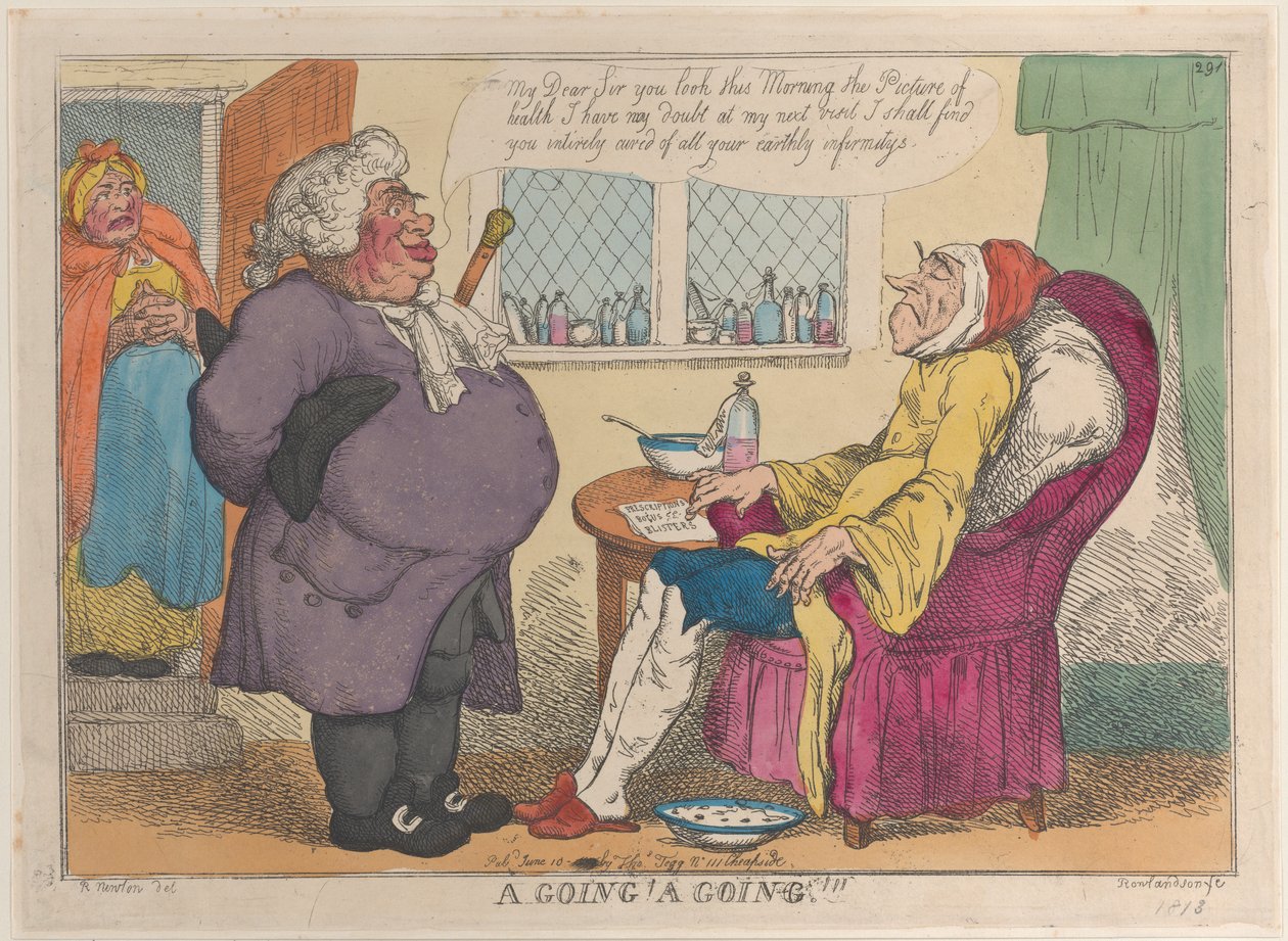 A Going! A Going!!!, [1809], újra kiadva 1813., [1809], újra kiadva 1813-ban. alkotó: Thomas Rowlandson
