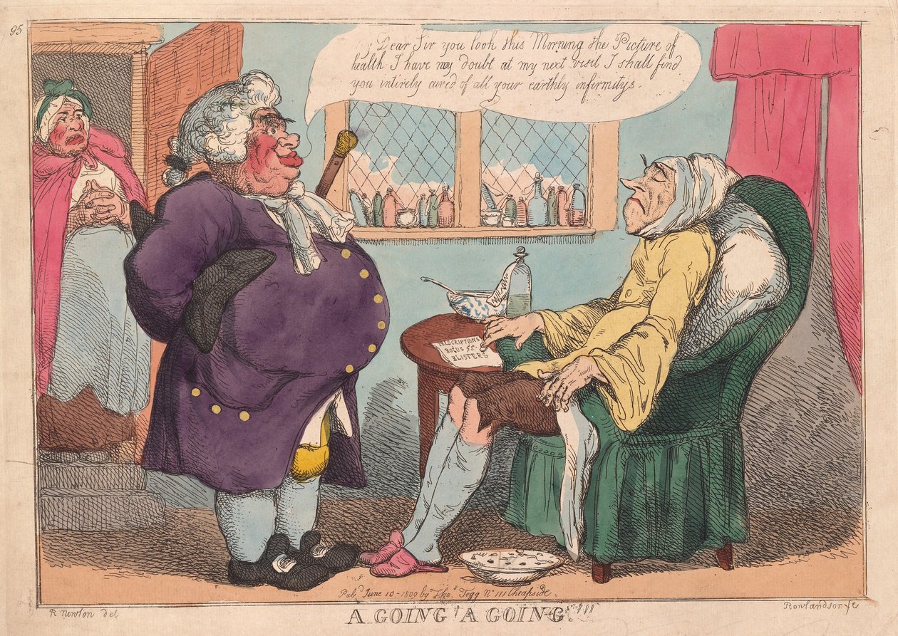 A Going, A Going!!, kocsma. 1813 (kézzel színezett metszet) alkotó: Thomas Rowlandson