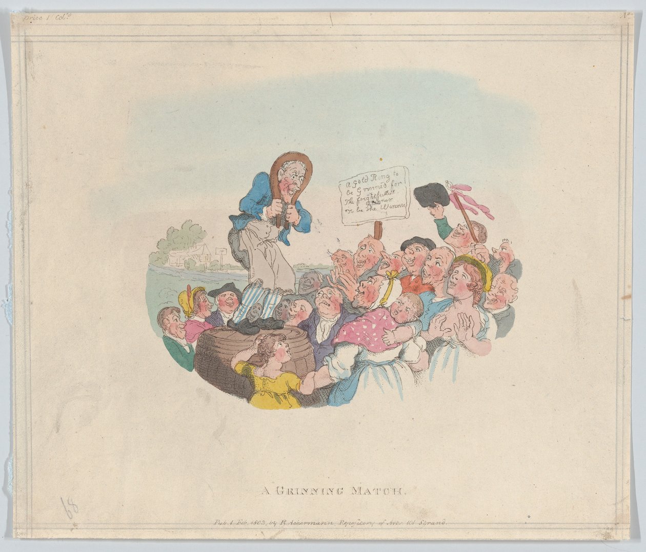 Egy vigyorgó meccs, 1803. február 1., 1803. február 1. alkotó: Thomas Rowlandson