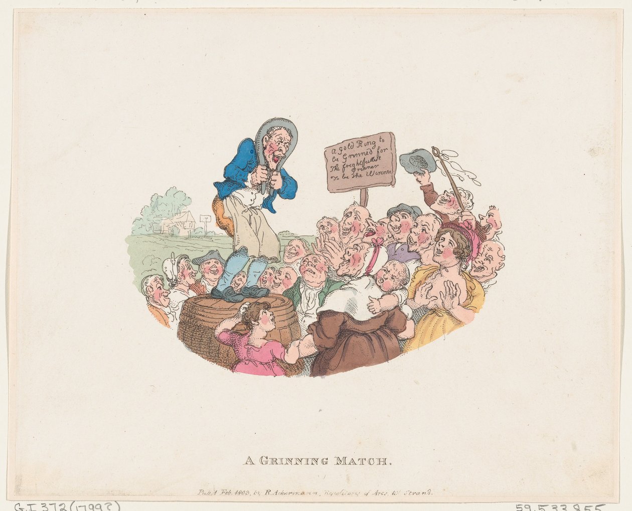 Egy vigyorgó meccs, 1803. február 1., 1803. február 1. alkotó: Thomas Rowlandson