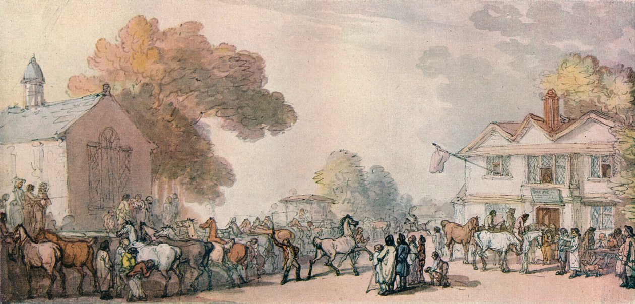 Egy lóvásár Southamptonban, 1820, 1918 alkotó: Thomas Rowlandson