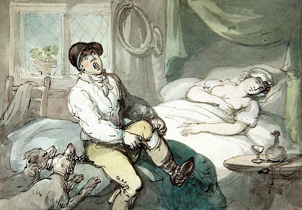 Egy vadász emelkedik (akvarell papíron) alkotó: Thomas Rowlandson