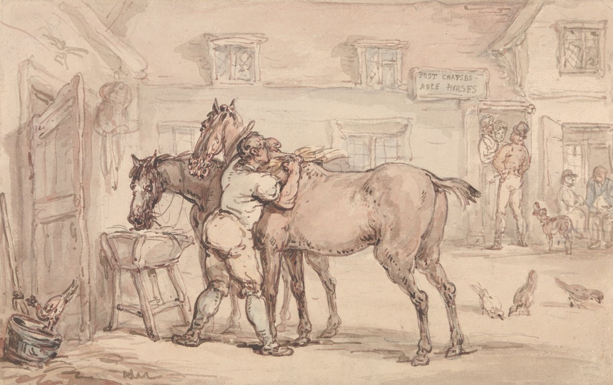 Lóistálló alkotó: Thomas Rowlandson