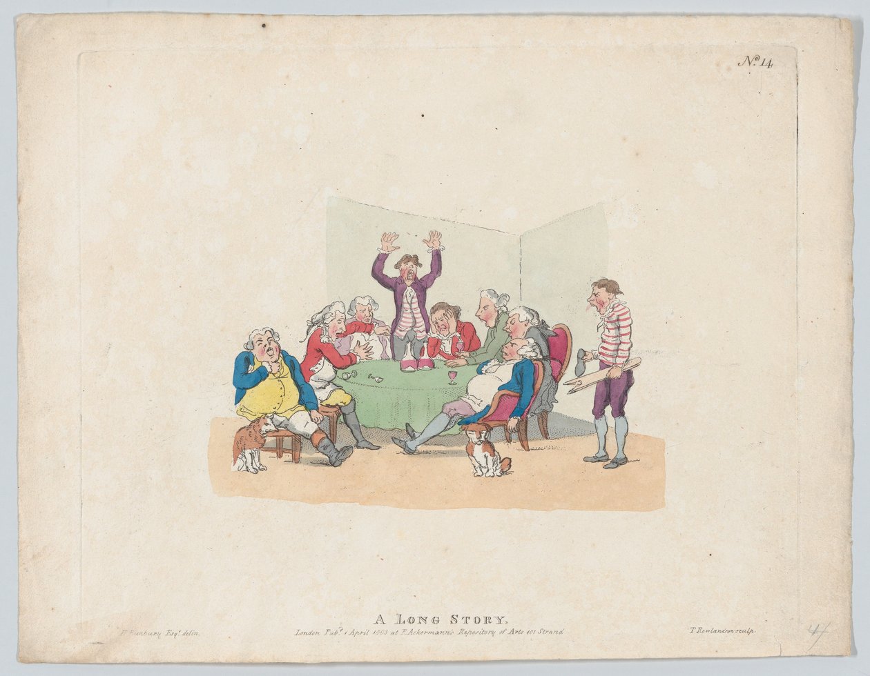 Egy hosszú történet, 1803. április 1., 1803. április 1. alkotó: Thomas Rowlandson