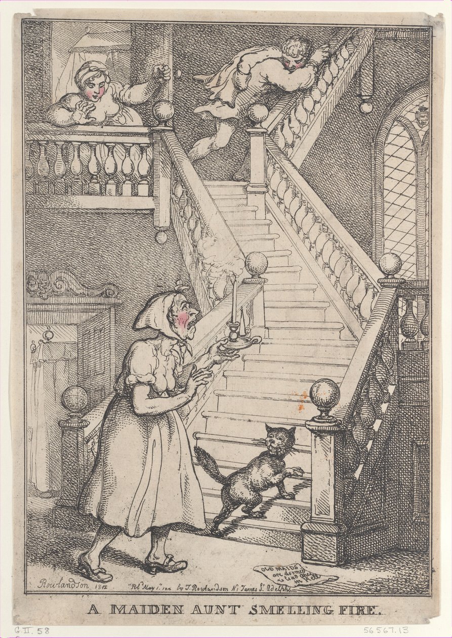 Tűzszagú leánynéni, [1806. május 1.], újra kiadva 1806. május 1.,..., [1806. május 1.], újra kiadva 1812. május 1. alkotó: Thomas Rowlandson
