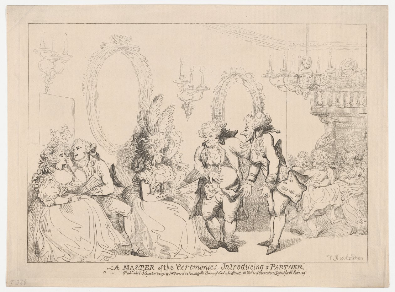A ceremóniamester bemutatja a partnert alkotó: Thomas Rowlandson
