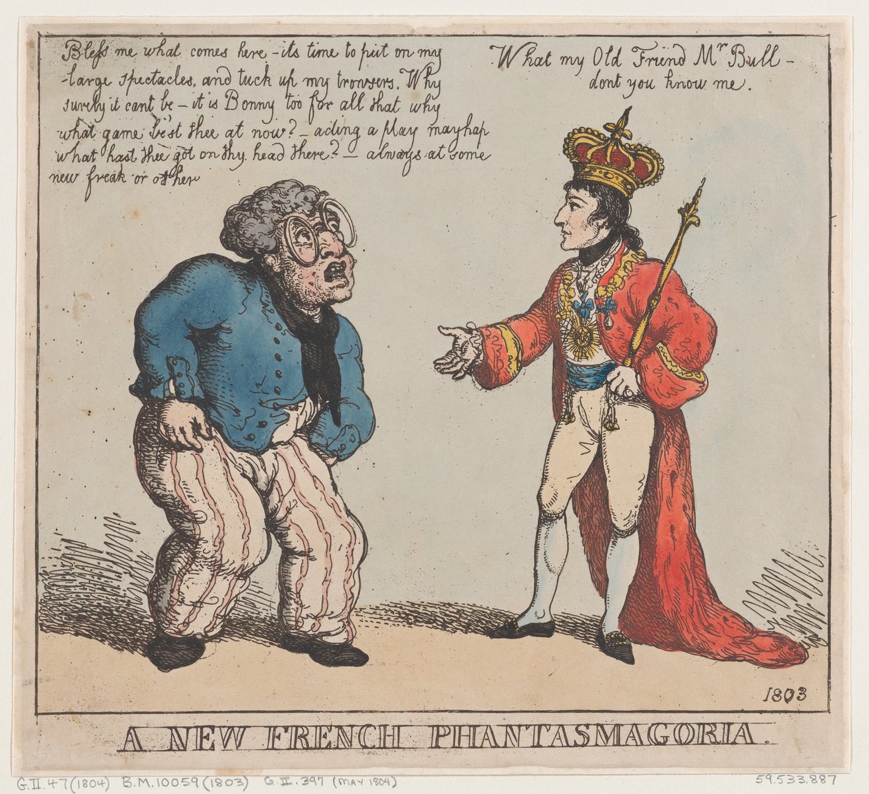 Egy új francia fantazmagoria, 1803., 1803. alkotó: Thomas Rowlandson