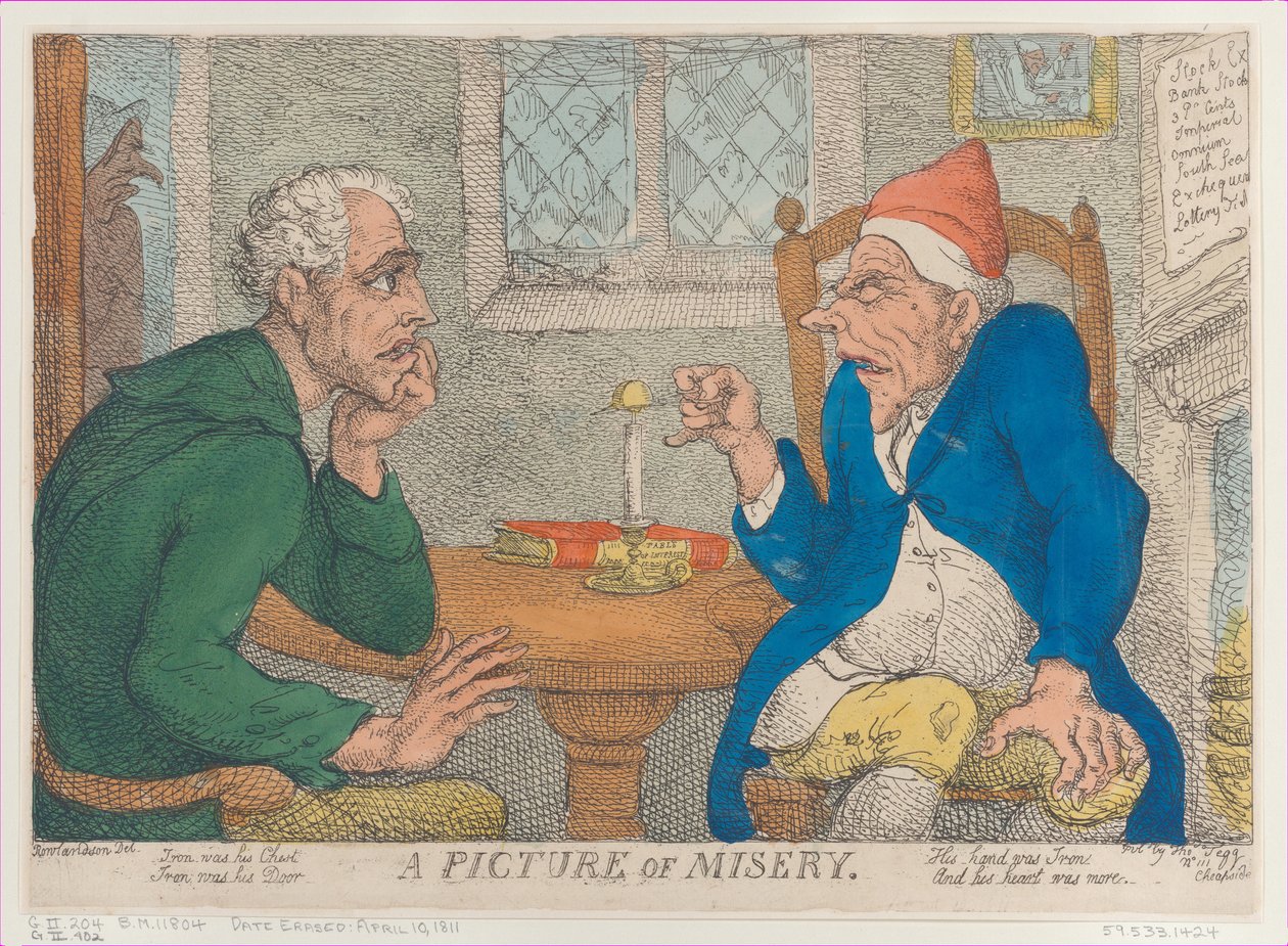 A nyomorúság képe, 1811. április 10., 1811. április 10. alkotó: Thomas Rowlandson