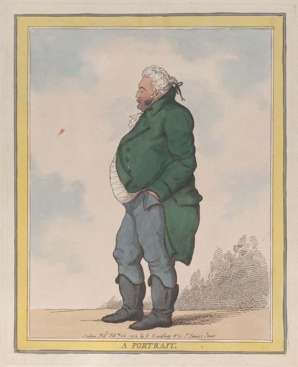 George portré, Pomfret 3. grófja, 1812. február 26., 1812. február 26. alkotó: Thomas Rowlandson
