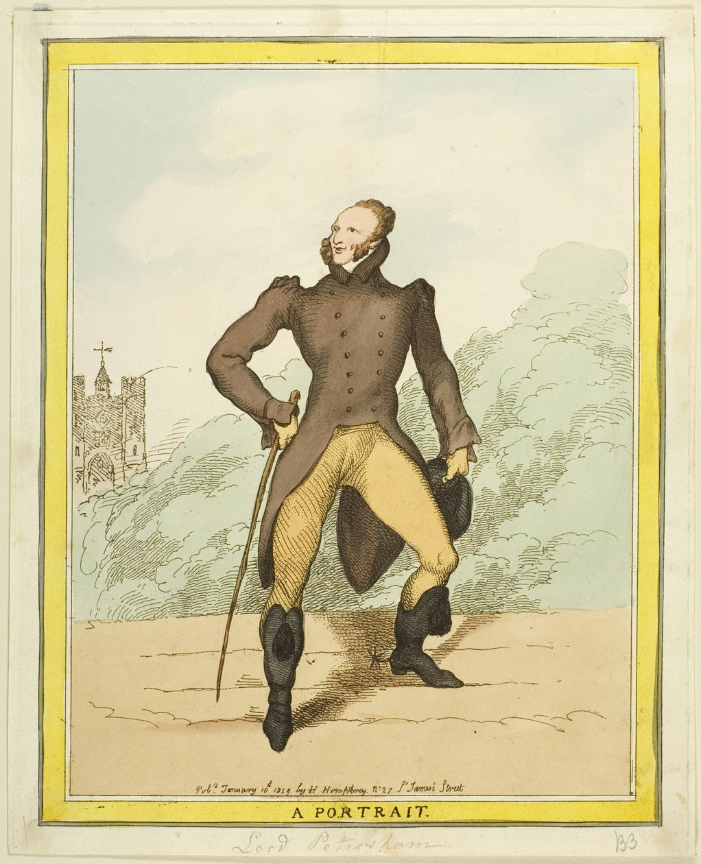 Egy portré: Petersham alkotó: Thomas Rowlandson