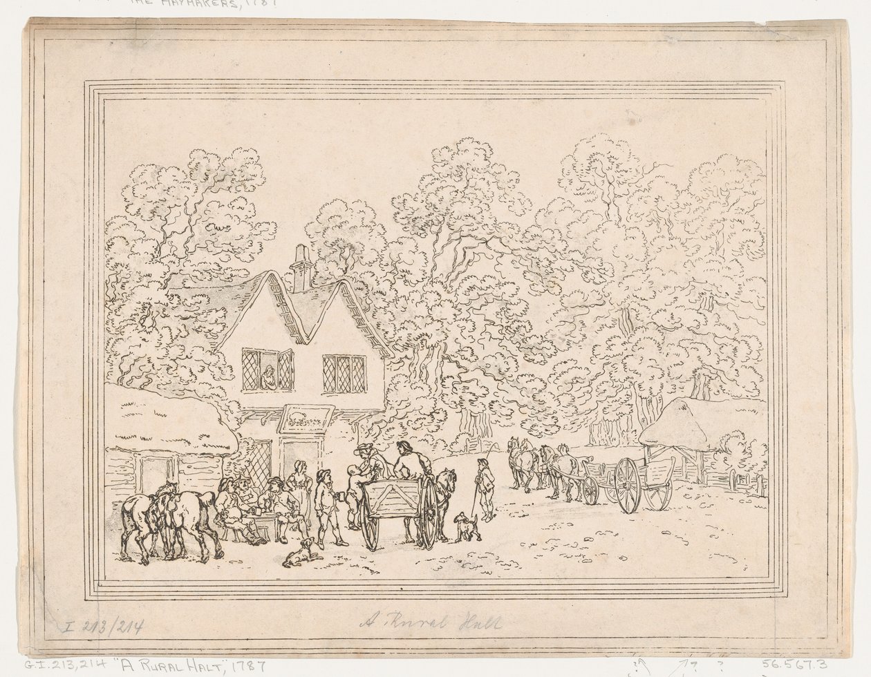 Egy vidéki megálló, 1787., 1787. alkotó: Thomas Rowlandson