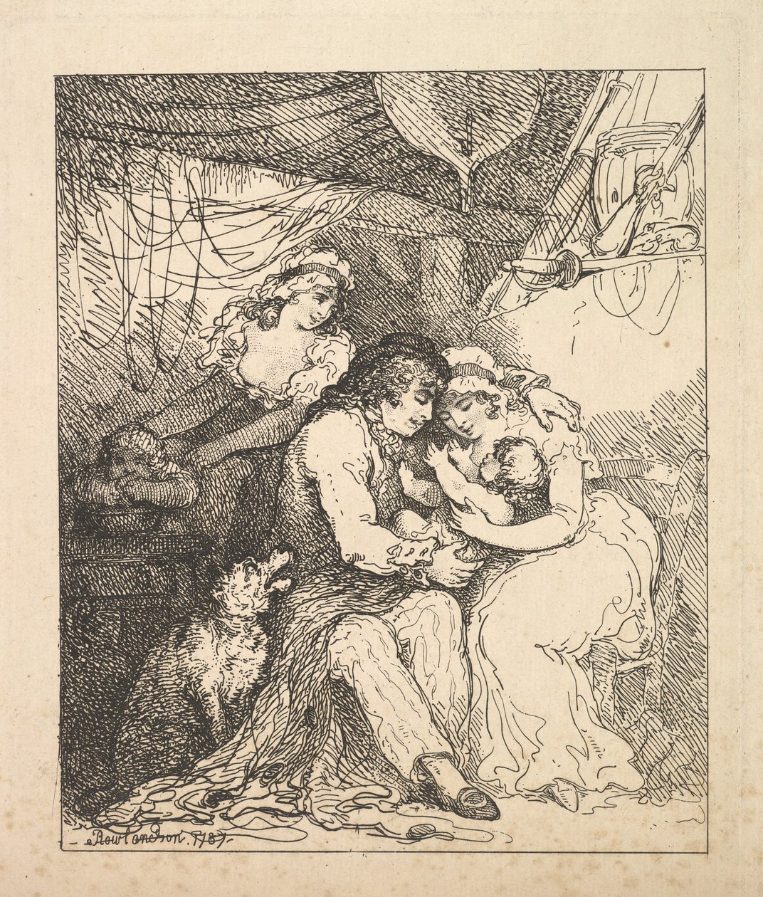 Egy tengerész családja alkotó: Thomas Rowlandson