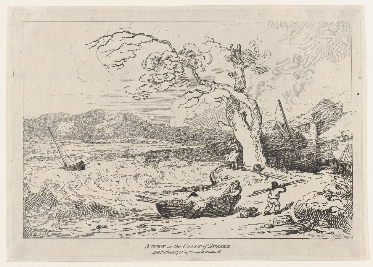 Kilátás Sussex partjairól, 1785. október 1., 1785. október 1. alkotó: Thomas Rowlandson