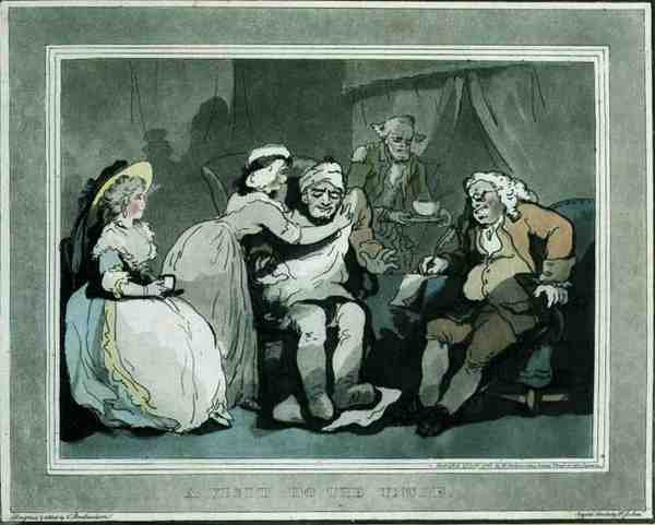 "A Visit to the Uncle", akvatintázta Francis Jukes (1747-1812), kiadta E. Jackson alkotó: Thomas Rowlandson